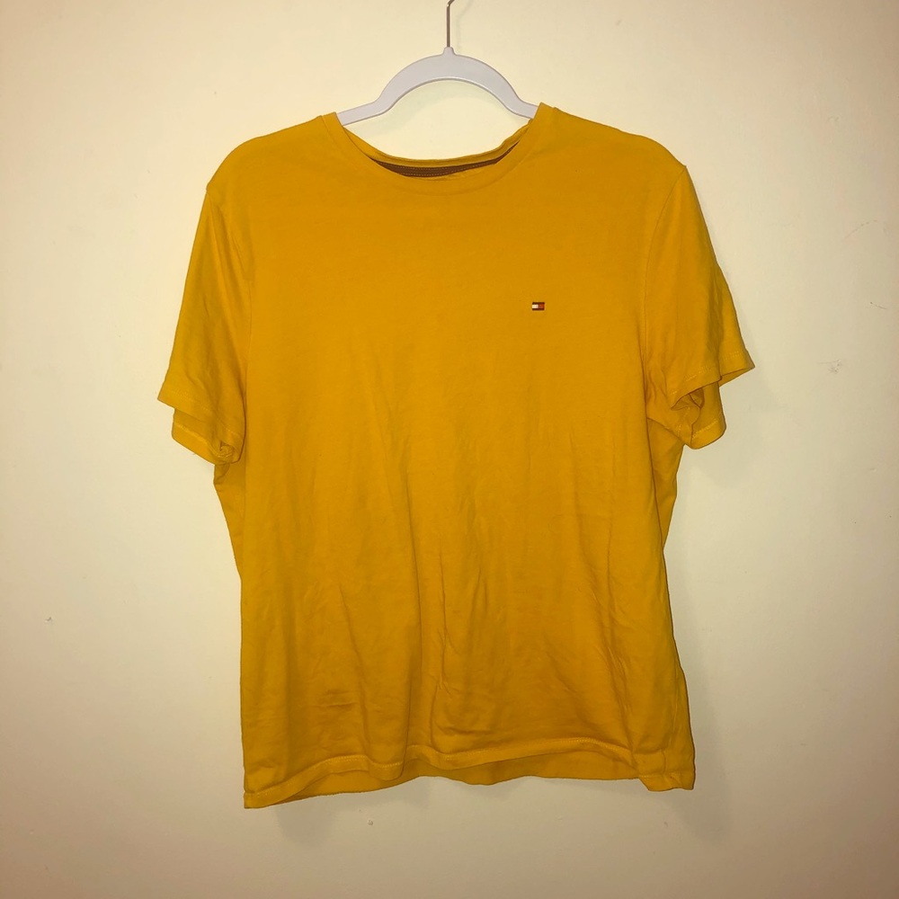 Tommy Hilfiger yellow short sleeve shirt. Size M